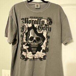 Like New Caffeine and Curses Morally Grey Tee Size XL